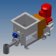 The Bulk Technik designed dosing feeder is suitable for micro dosing of granular products. The dosing feeder essentially consists of a tubular screw flight that is driven by a geared motor and feeds product at the required rate into the discharge adaptor.