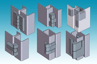 Hinges from EMKA include weld-on flap hinges, cast butt types, screw-on, clip-on, pop-in, plastic, steel, cast and stainless