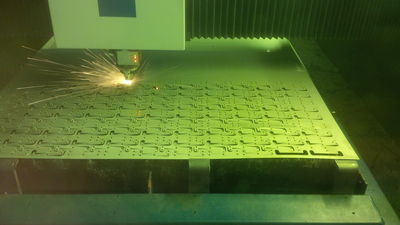 Laser cutting stainless steel sheet metal